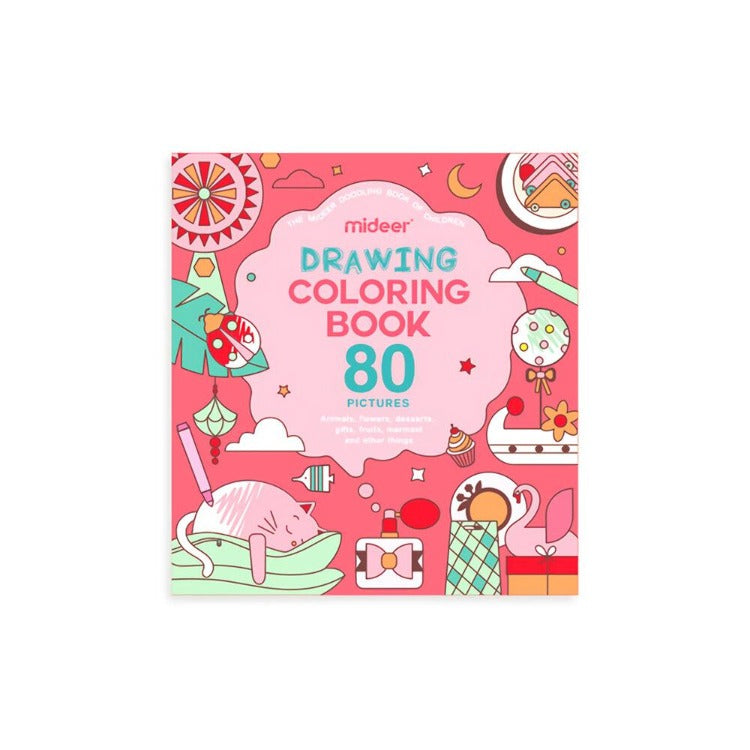 Mideer Drawing Coloring Book - Pink Bubble Party - iKids