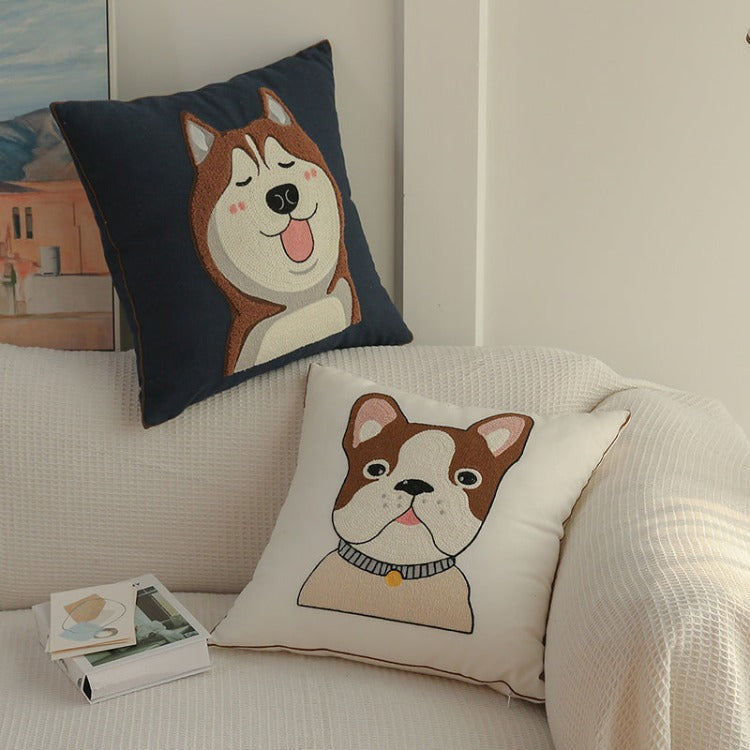 Cute Dog Scatter Cushion | Huskie - iKids