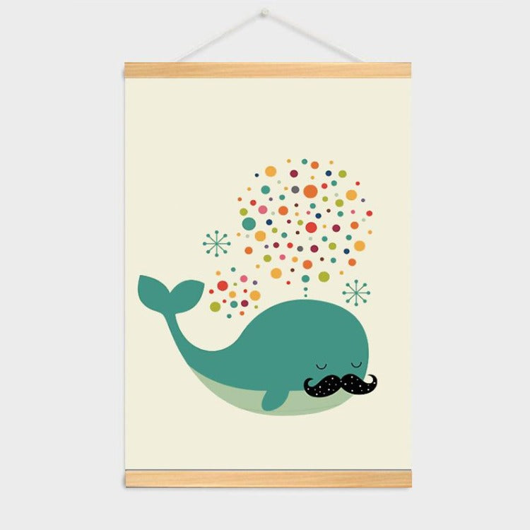 Poster Hanger Frame - Rainbow Whale - iKids