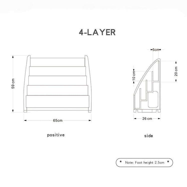 Kids Storage Bookshelf 4 Tiers - iKids