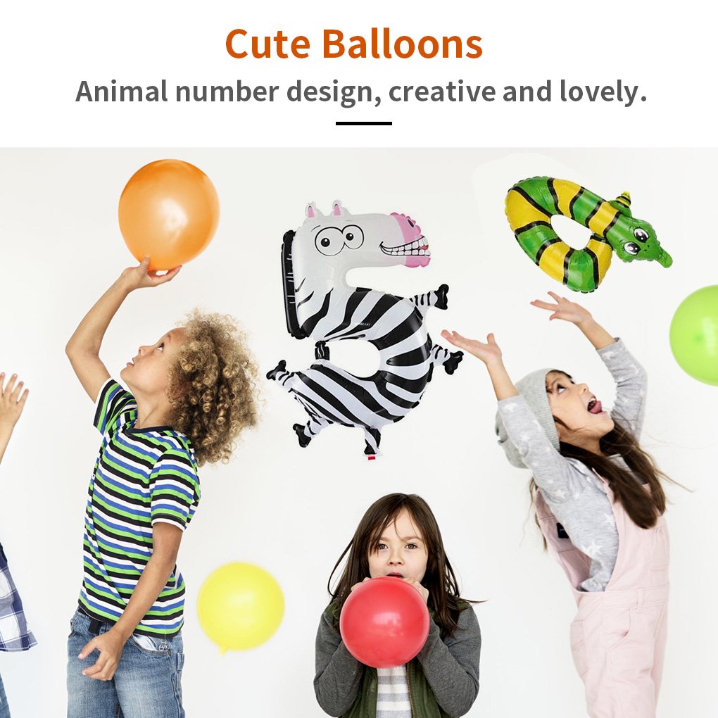 Animal Birthday Balloon | Number 5
