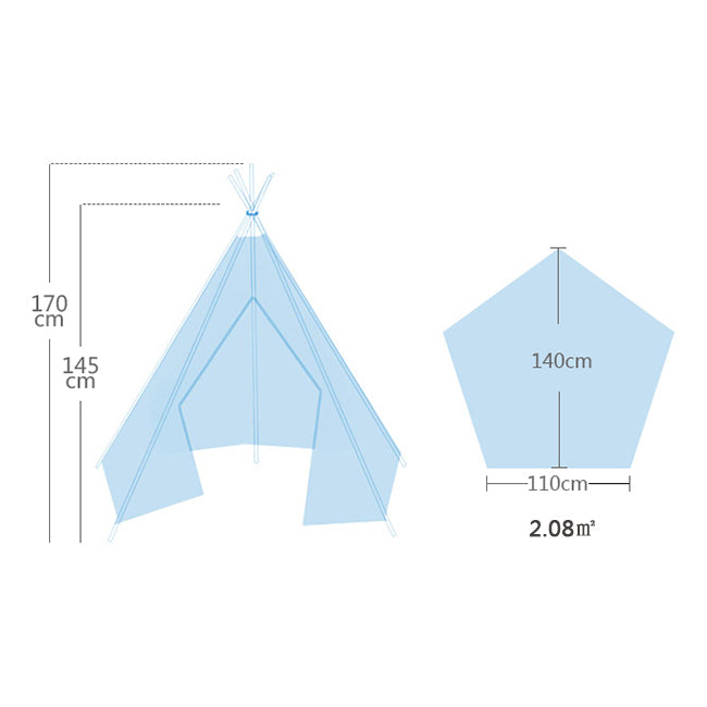 Deluxe Teepee Tent Blue Stars - iKids