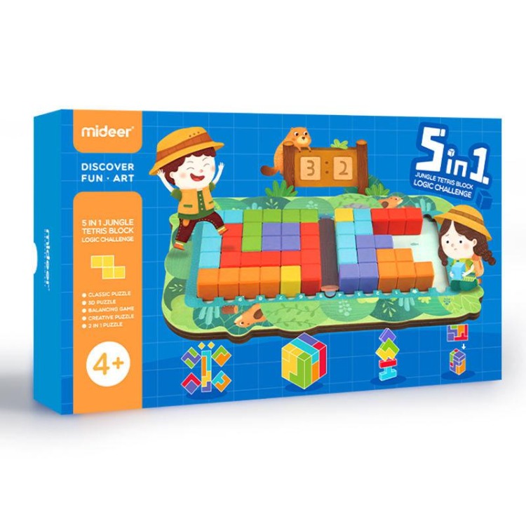 Mideer 5 in 1 Puzzle game Tetris - iKids