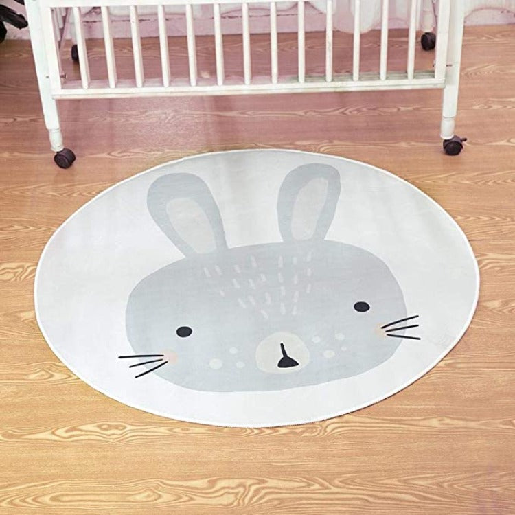 Cute Rabbit Round Rug - iKids