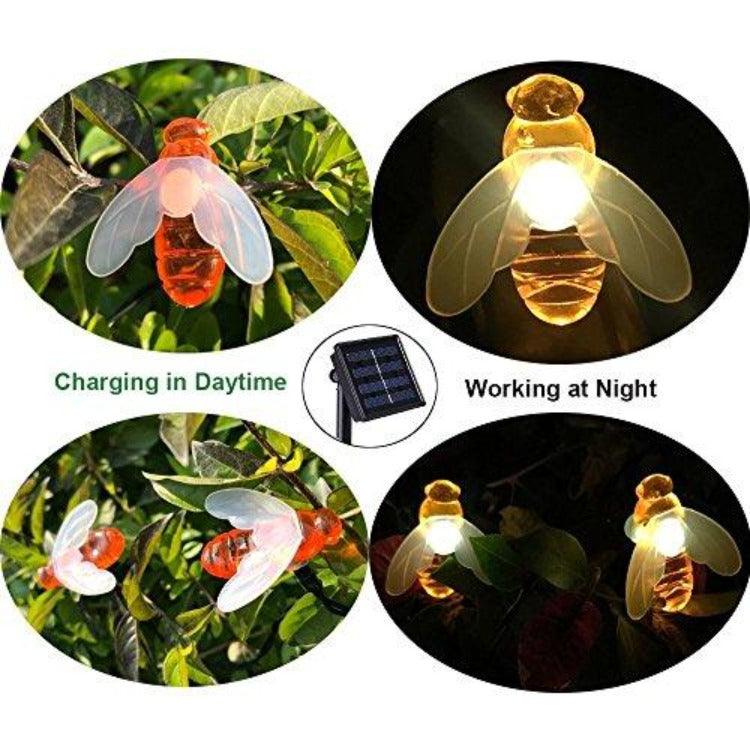 5m 20 LEDs Outdoor Solar Bee String Lights - iKids