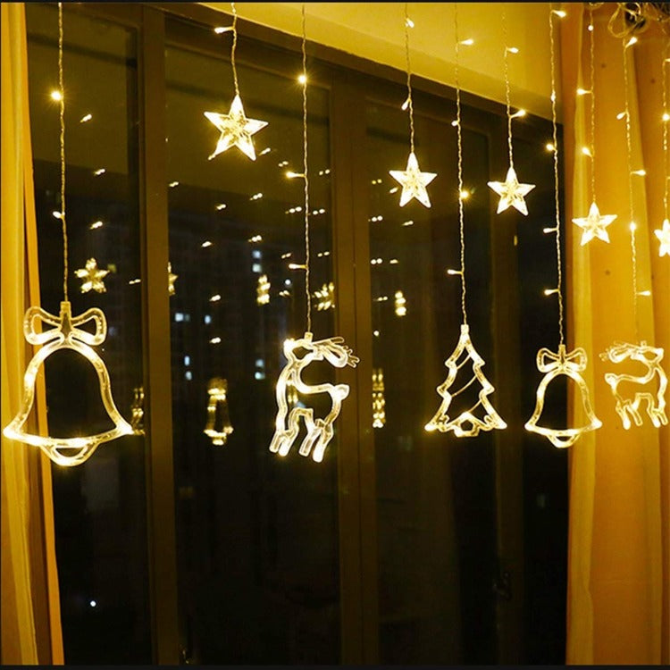Curtain String Lights | Christmas 3.5m Outdoor Solar - iKids