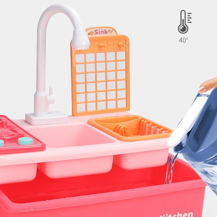 Kitchen Sink Toy with Stove Pink - iKids