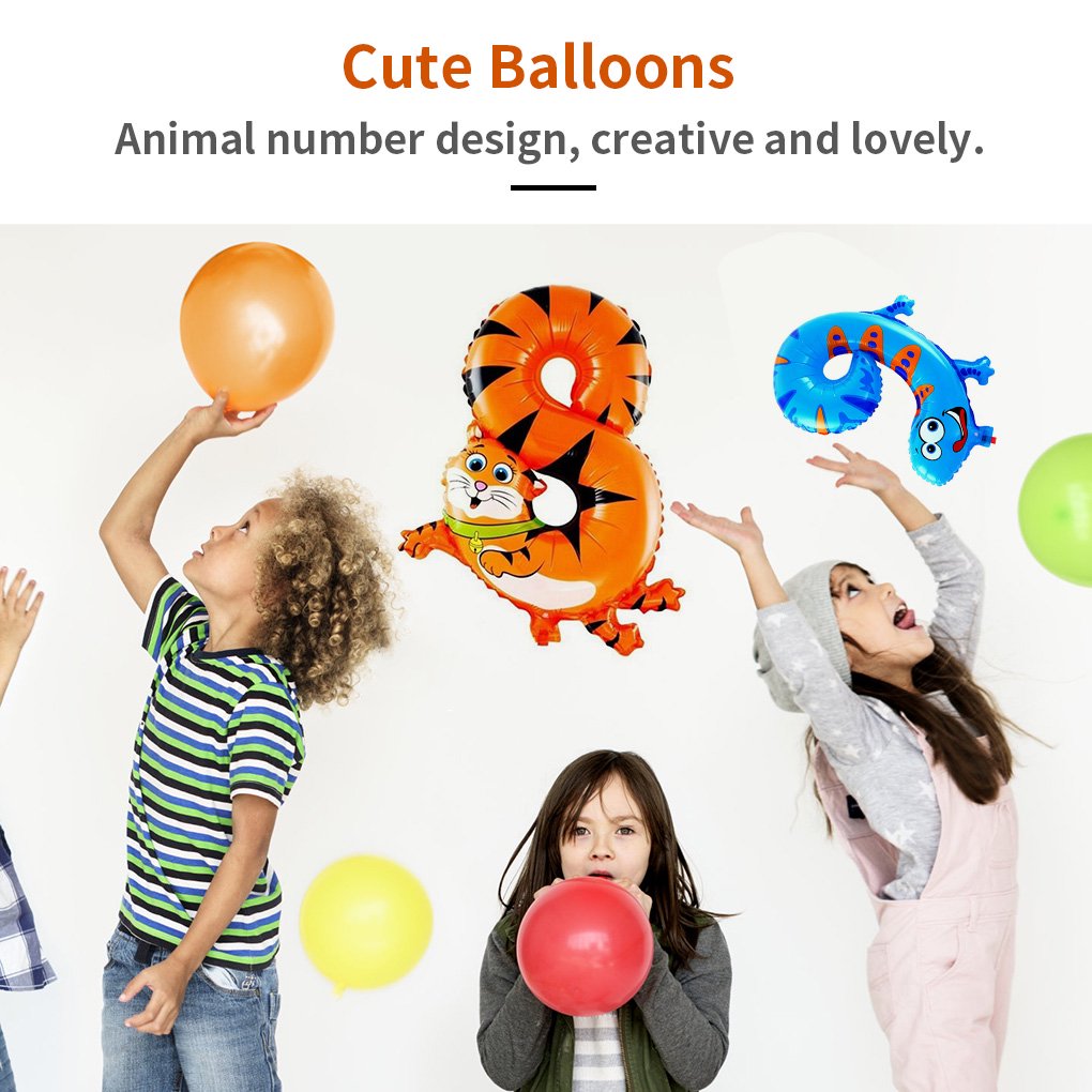 Animal Birthday Balloon | Number 8