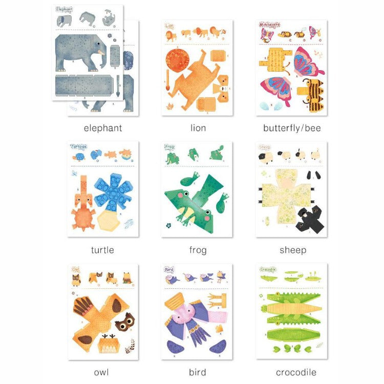 Mideer Origami Paper Animals 3D Paper Craft Toy - iKids