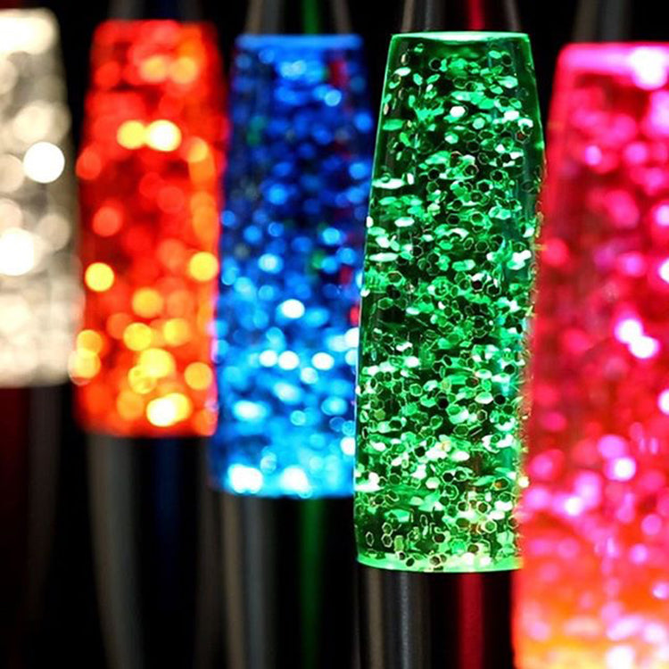 Peace Motion Glitter Lamp Red - iKids