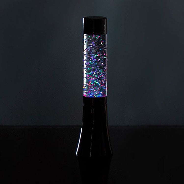 Glitter Lamp Cylinder Black - iKids