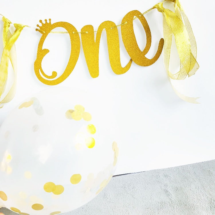 1 Year Party Banner | One - iKids