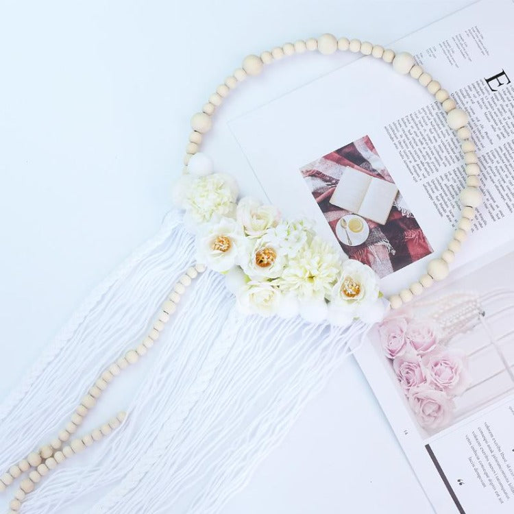 Wooden Beads Garland with Tassel Winter - iKids