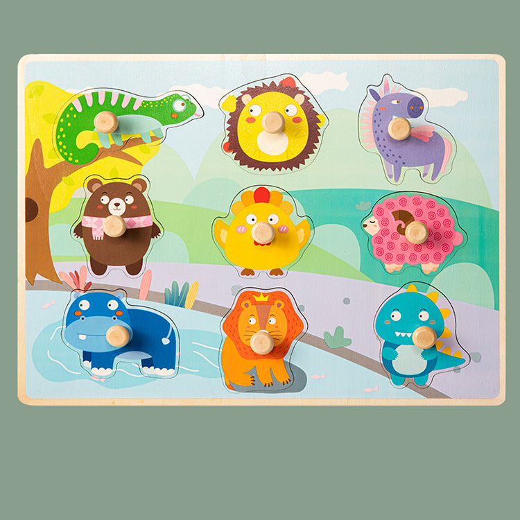 Wooden Peg Puzzle | Animal - iKids
