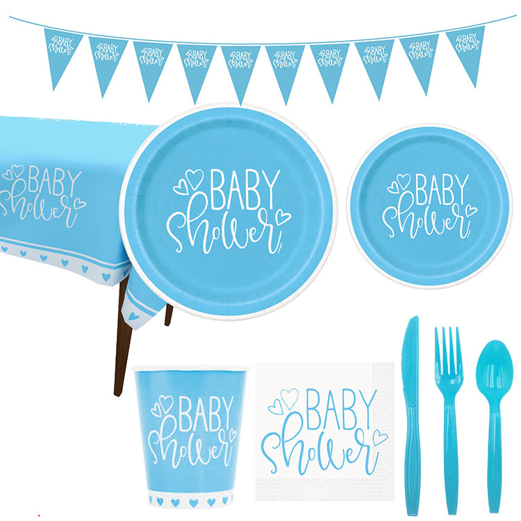 Baby Shower Party Tableware | Boy | 16 Guests - iKids