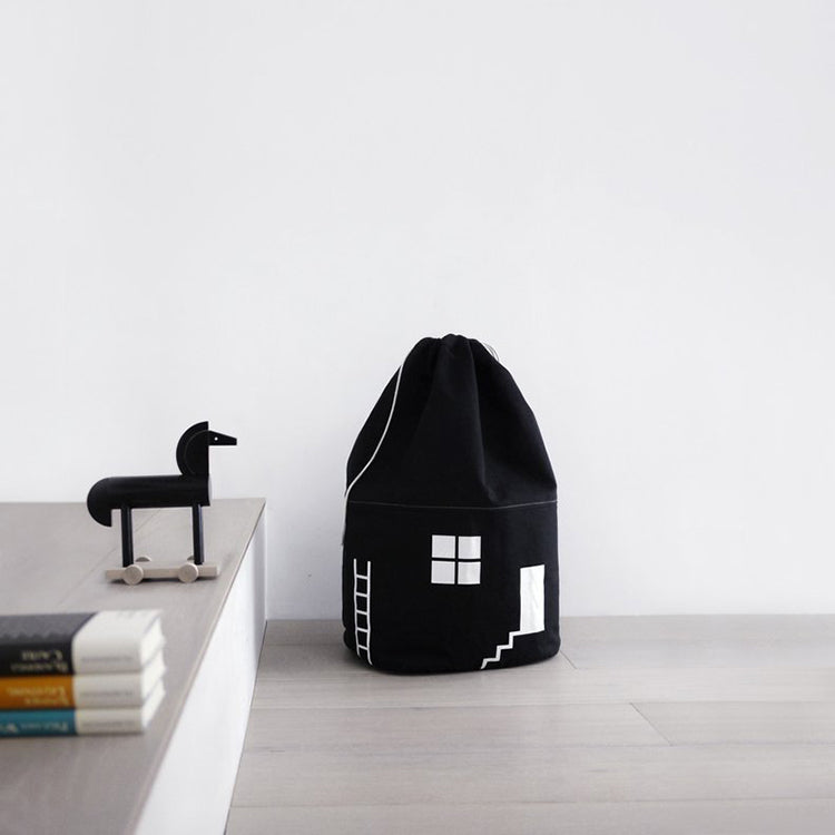 Cotton Storage Bag | Black House - iKids