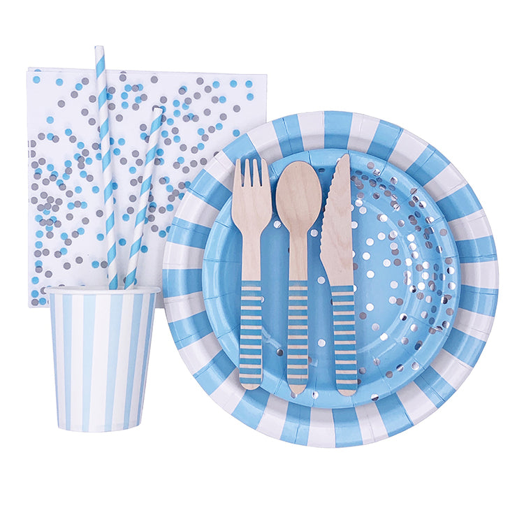 Party Tableware | Classic Blue | 16 Guests - iKids