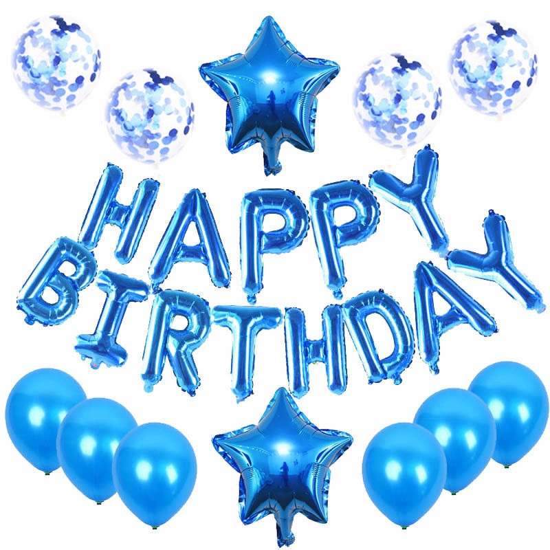 Happy Birthday Party Balloons | Blue