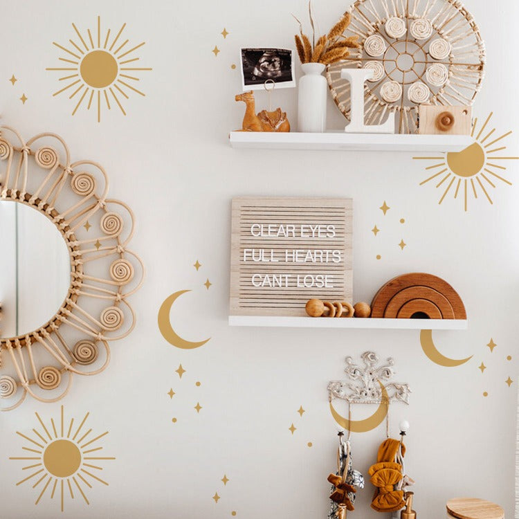 Boho Wall Decal | Sun Moon Star - iKids