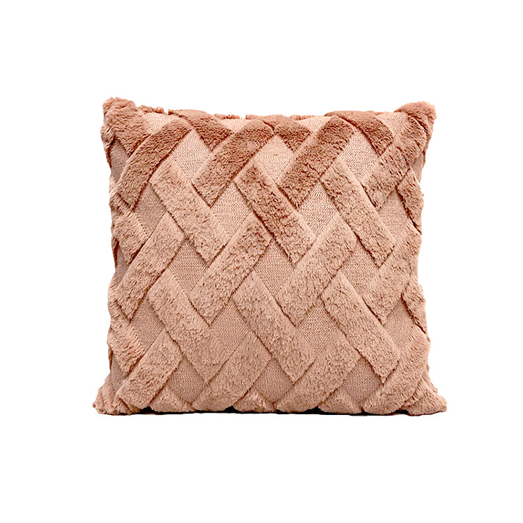 Fluffy Scatter Cushion | Caramel Grid - iKids