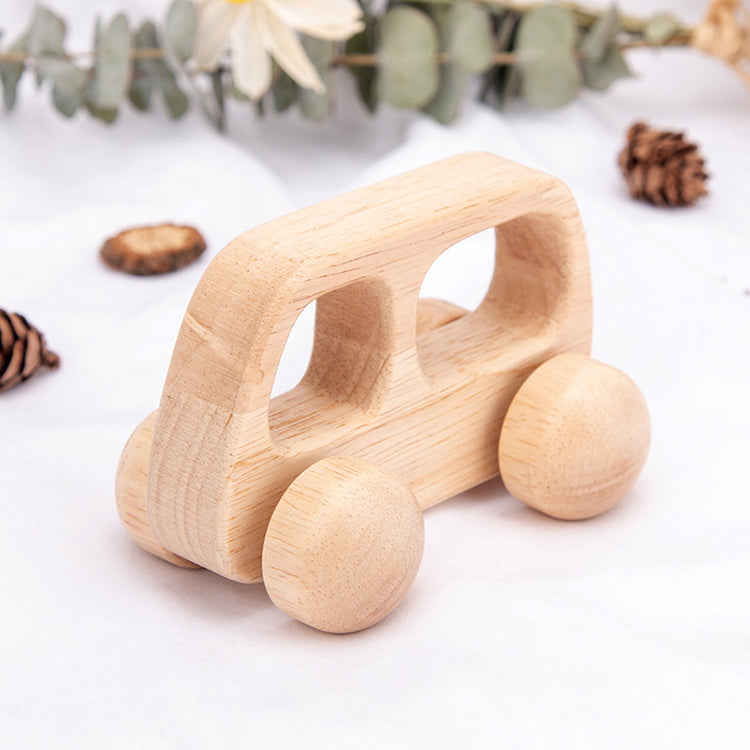 Wooden Push Car | Bus - iKids