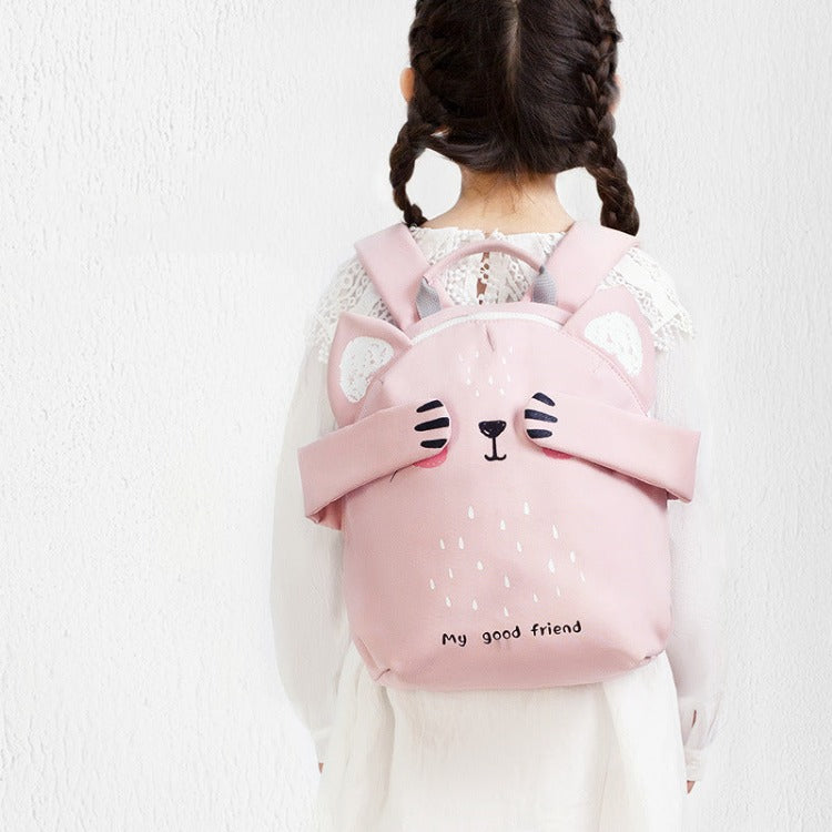 Cartoon Children's Backpack | Pink Cat - iKids
