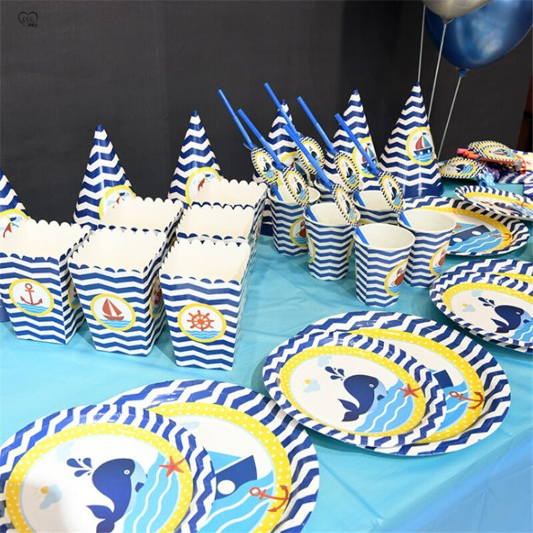 Premium Party Tableware | Nautical | 6 Guests - iKids