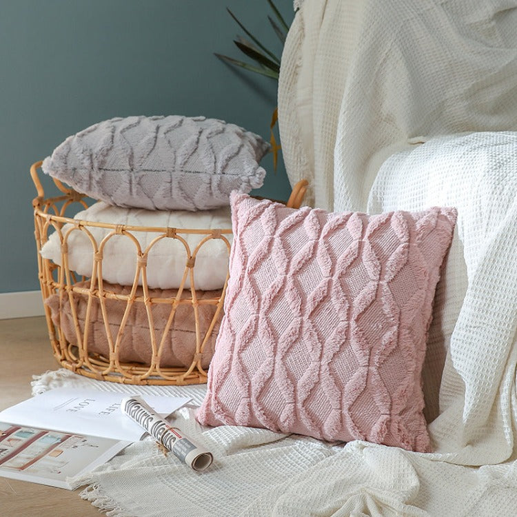 Fluffy Scatter Cushion | Dusty Pink Diamond - iKids