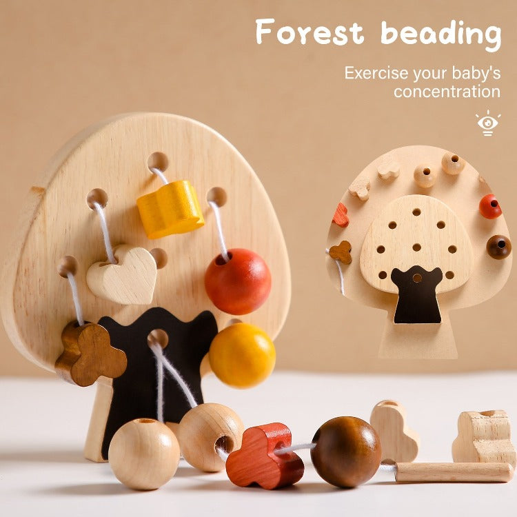 Wooden Forest Beads Stringing Blocks