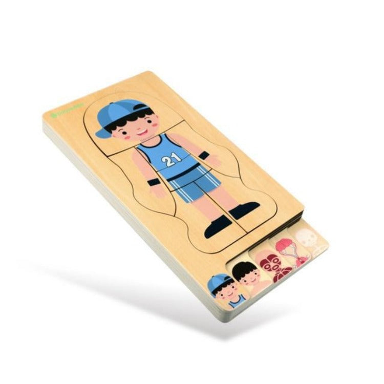Wooden Boy Human Body Layer Puzzle - iKids