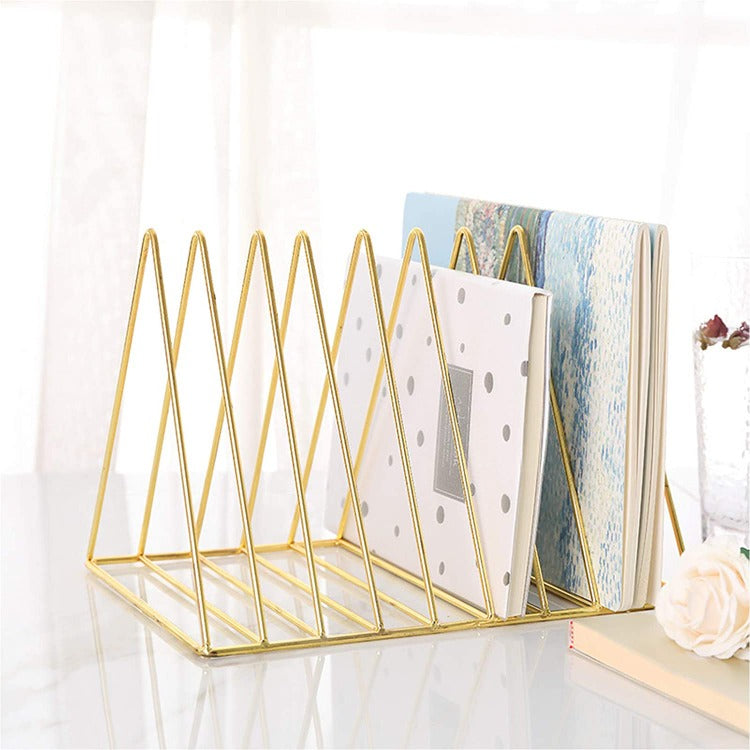 Triangle Magazine Holder | Gold - iKids