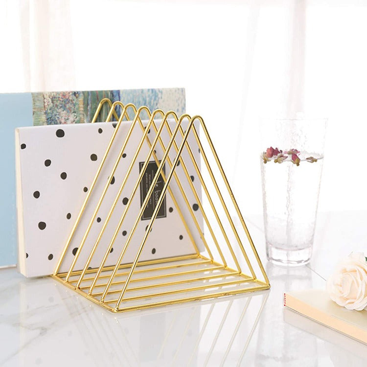 Triangle Magazine Holder | Gold - iKids