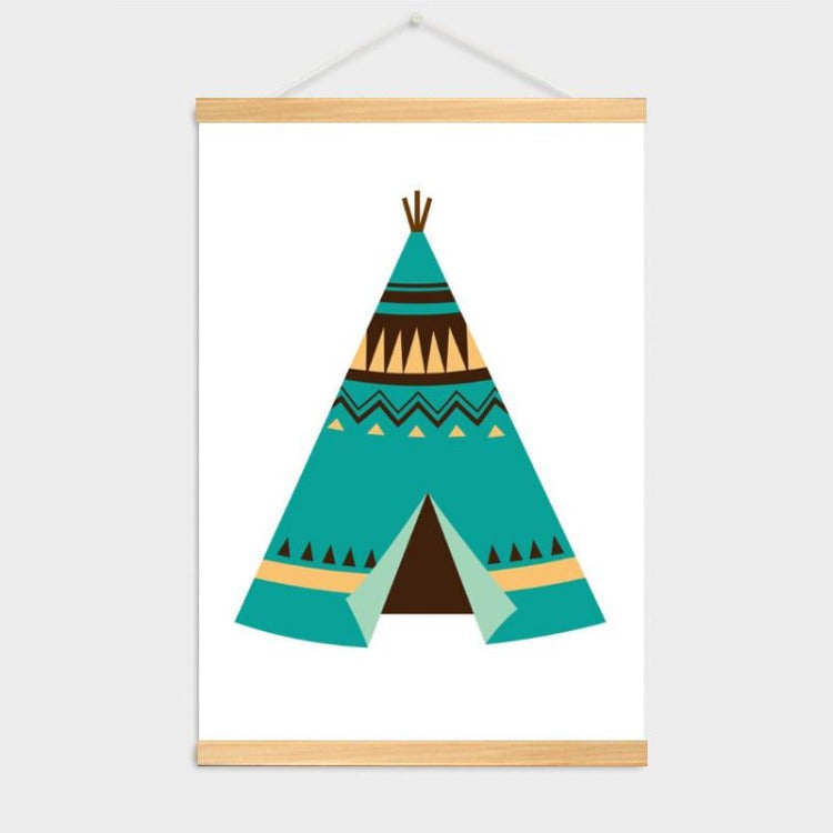 Poster Hanger Frame - Pagoda Tent Green - iKids