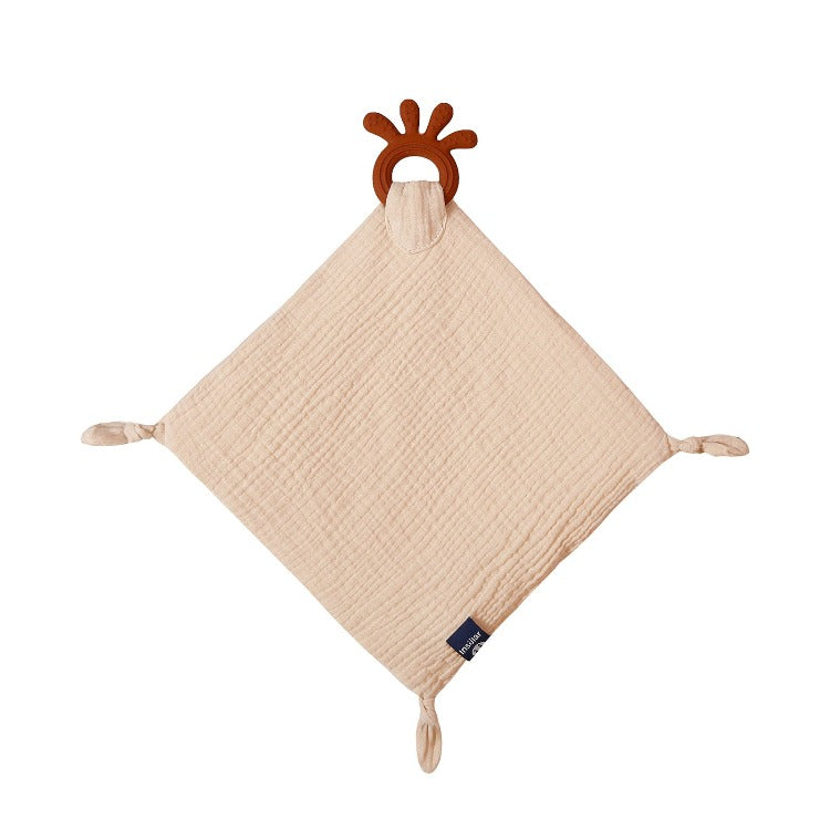 Baby Comforter with Teether Ring | Khaki