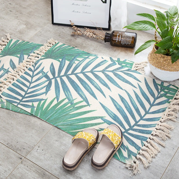 Bohemian Tassel Rug | Rectangle Leaf - iKids