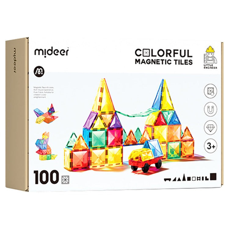 Mideer Colourful Magnetic Tiles 100pcs - iKids