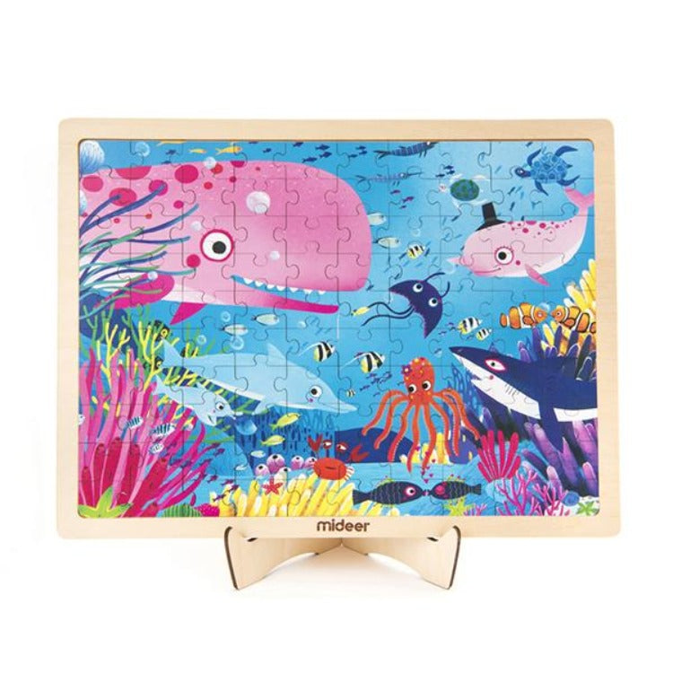 Puzzle in Wooden Frame Secret Ocean - iKids