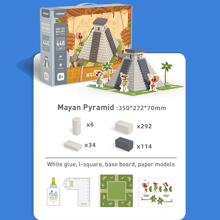 Mideer Master Reusable Builder | Mayan Pramid - iKids