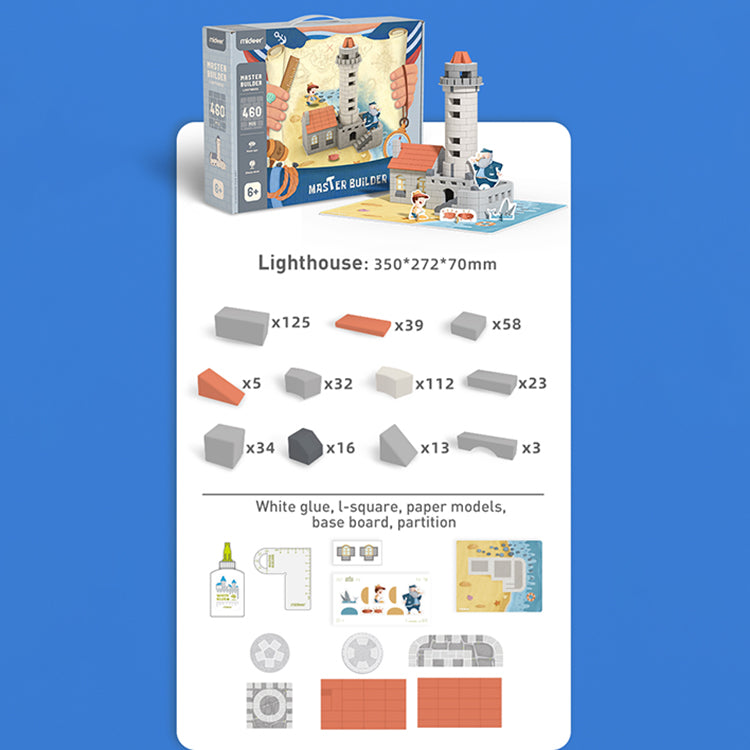 Mideer Master Reusable Builder | Lighthouse - iKids