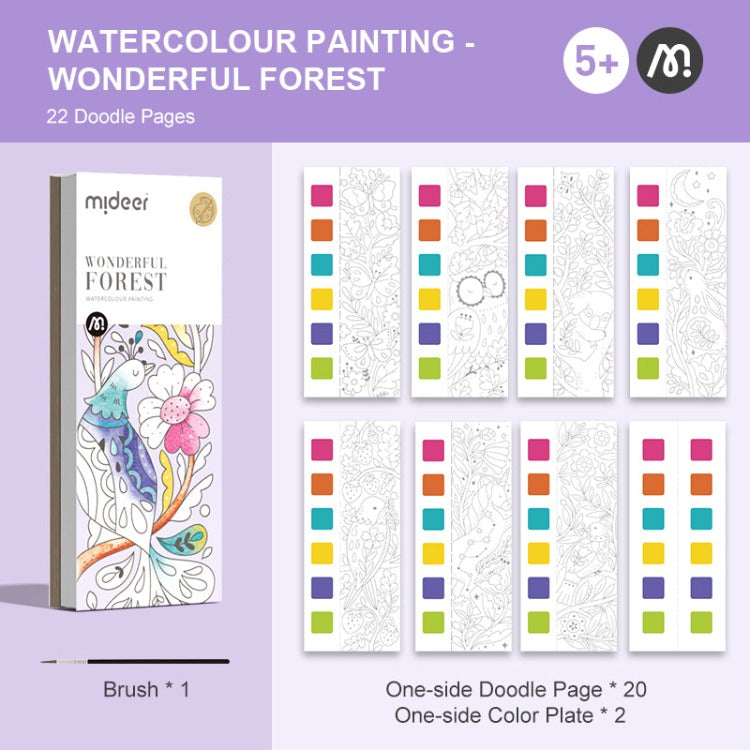 Mideer Paint With Water Booklet | Wonderful Forest - iKids