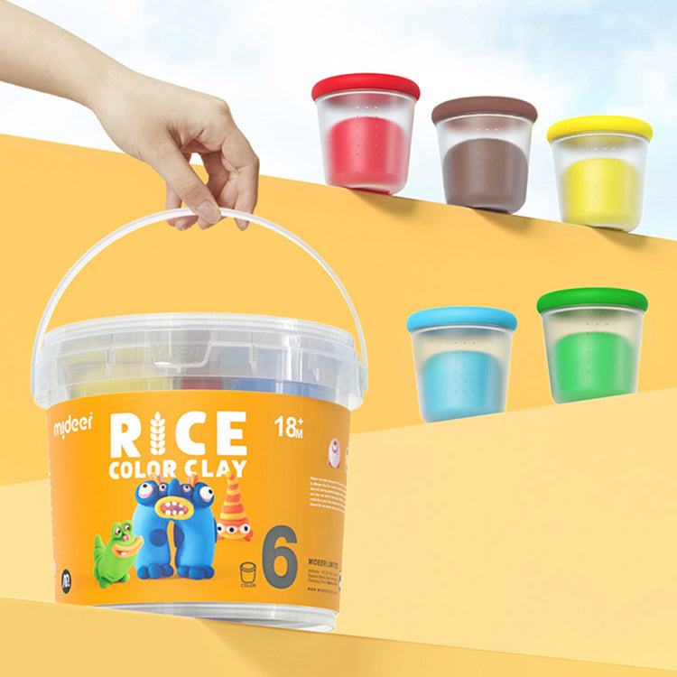 Mideer Rice Colour Clay Set 6 Pcs - iKids