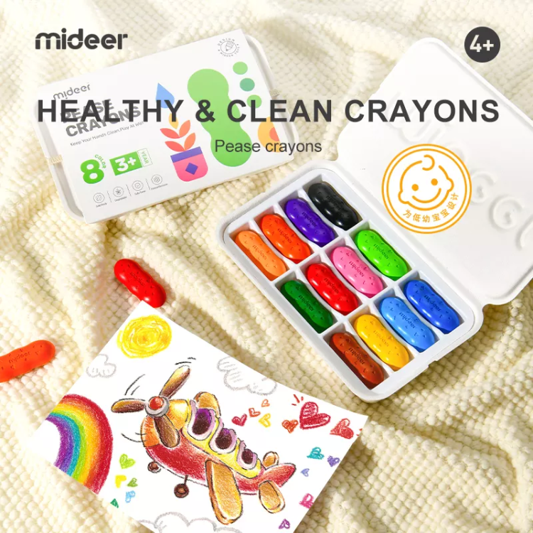 Mideer Pease Crayons 12 Colours - iKids