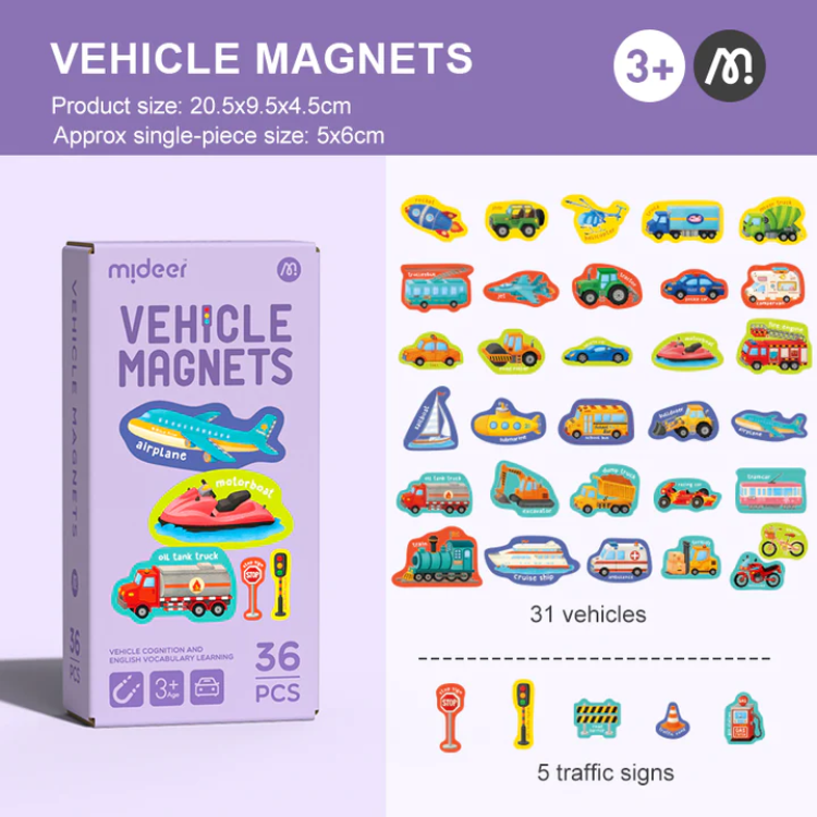 Mideer Vehicle Magnets MD2200 - iKids