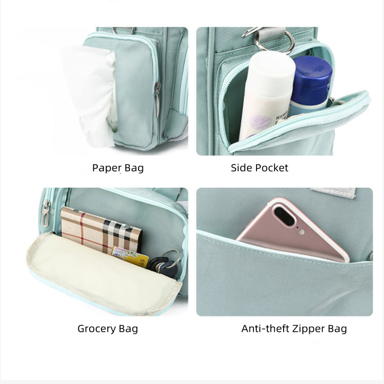 Multifunctional Portable Mommy Bag | Green - iKids