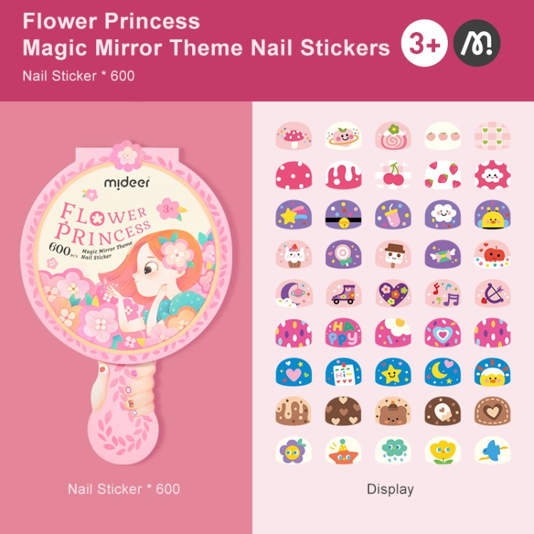 Magic Mirror Theme Nail Stickers | Flower Princess MD4200 - iKids