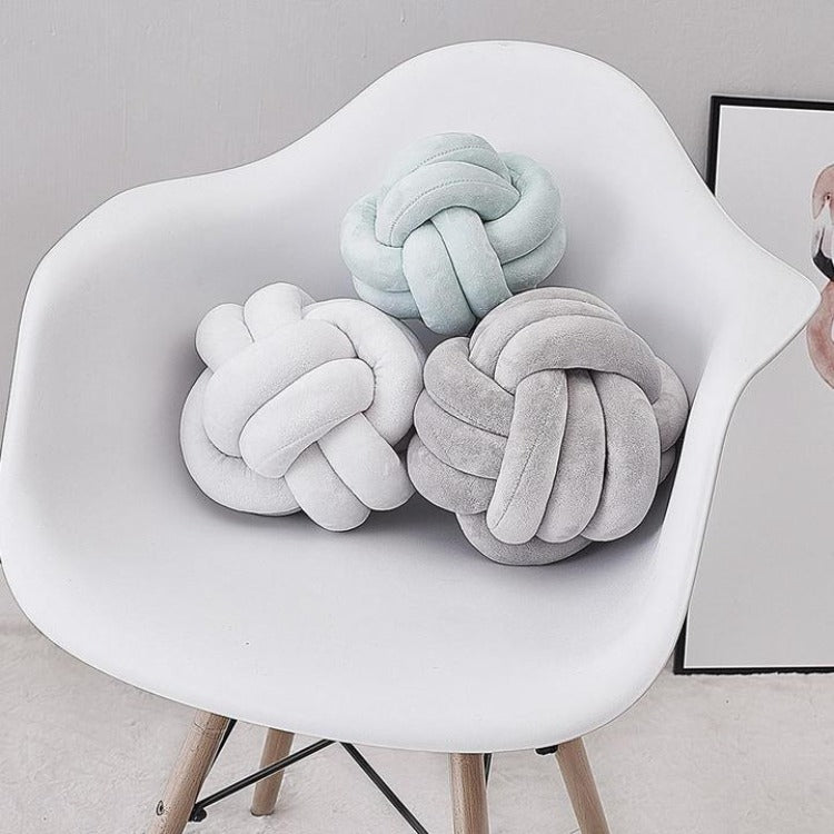 Knot Ball Cushion White - iKids