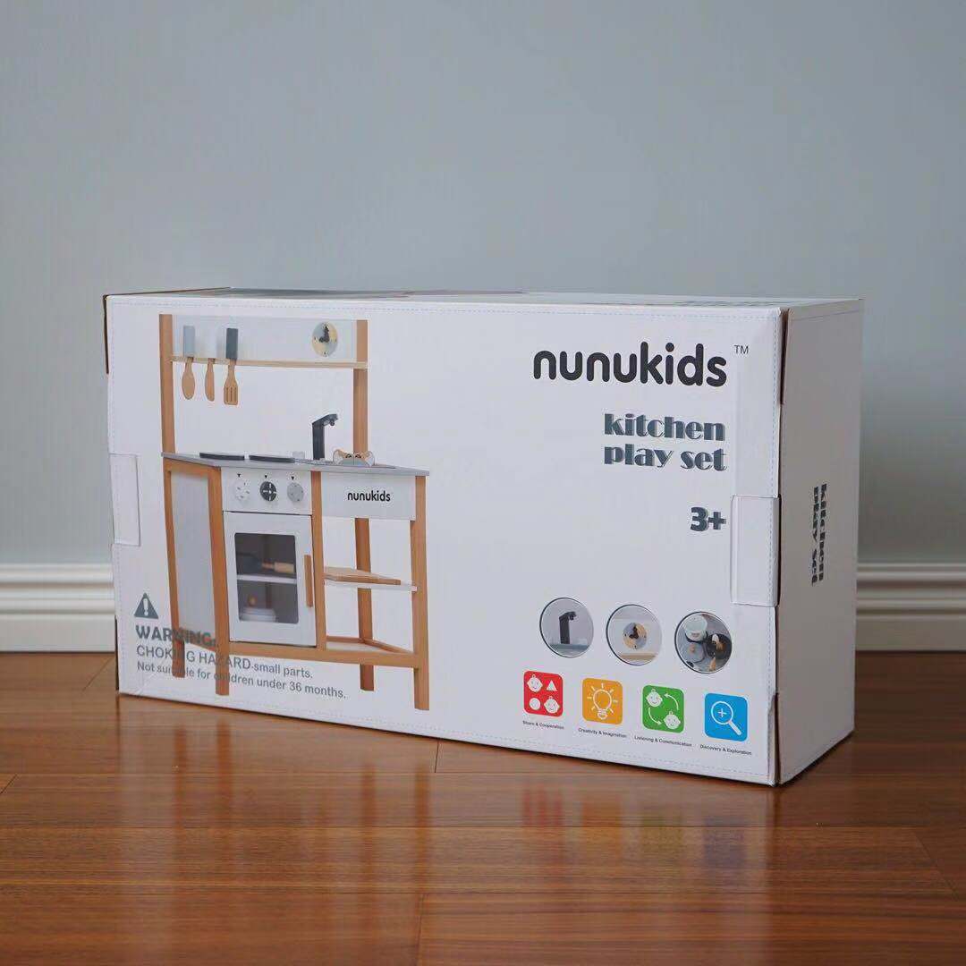 Nunukids Nordic Wooden Play Kitchen Package