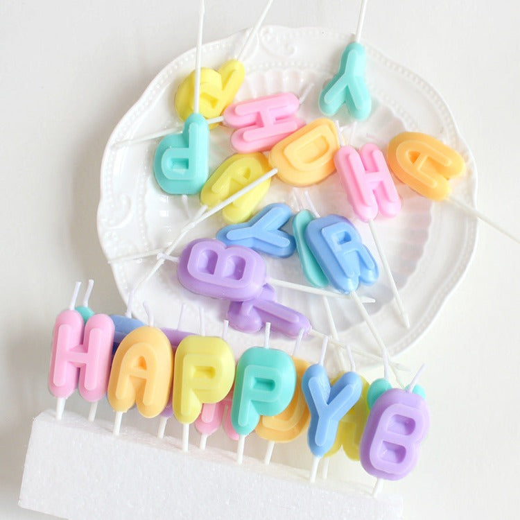 Happy Birthday Candy Letter Candle Set - iKids