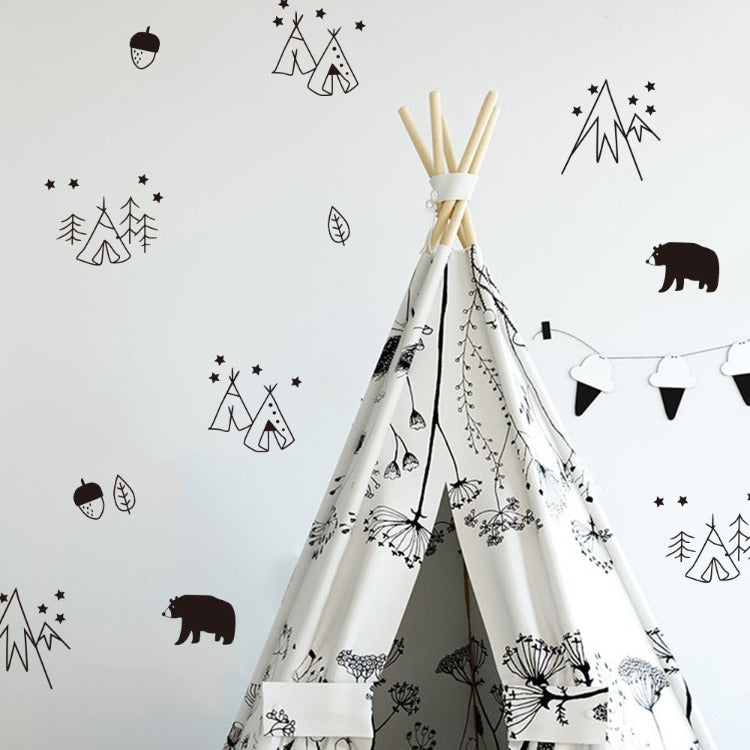 Wall Decal | Black Camping - iKids