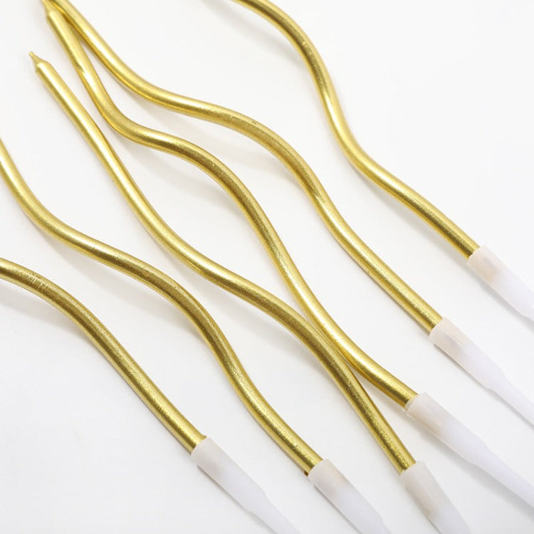 Twisty Birthday Candle | Gold 6-Count - iKids